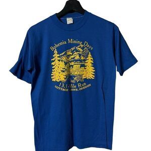 1983 VTG Cottage Grove Oregon Marathon T Shirt USA Medium